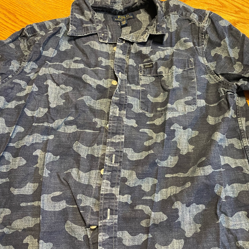 Boys Polo by Ralph Lauren Camo Button Down Shirt